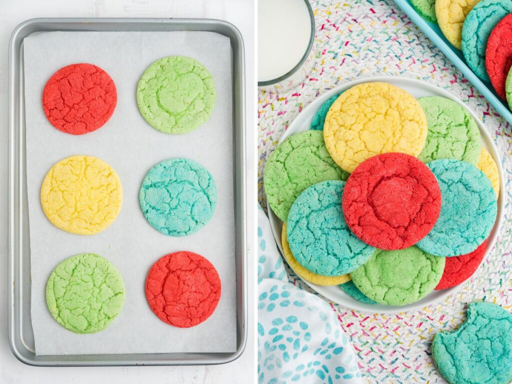 Process photos showing how to make these jello cookies.