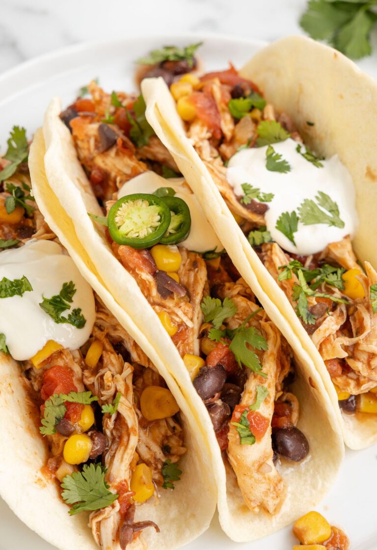 Slow Cooker Southwest Chicken Tacos (Easy Chicken Tacos)