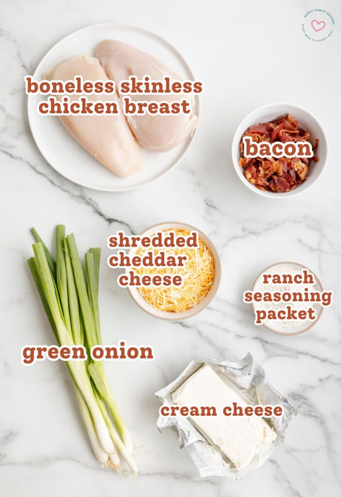 Labeled ingredients for this easy dinner recipe