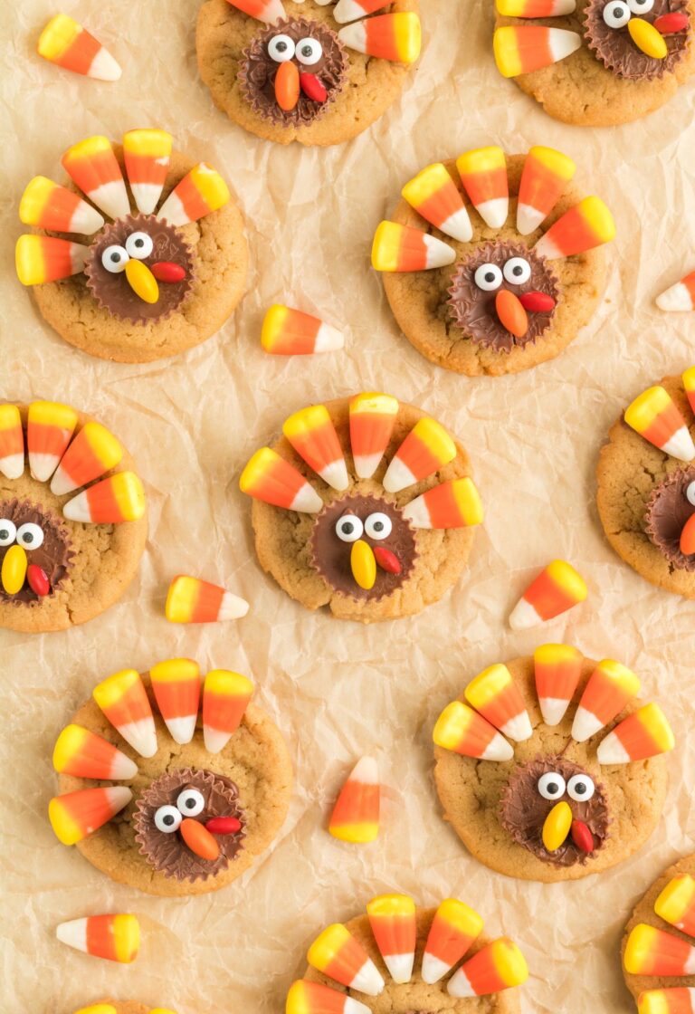 Peanut Butter Turkey Cookies (Thanksgiving Cookies)