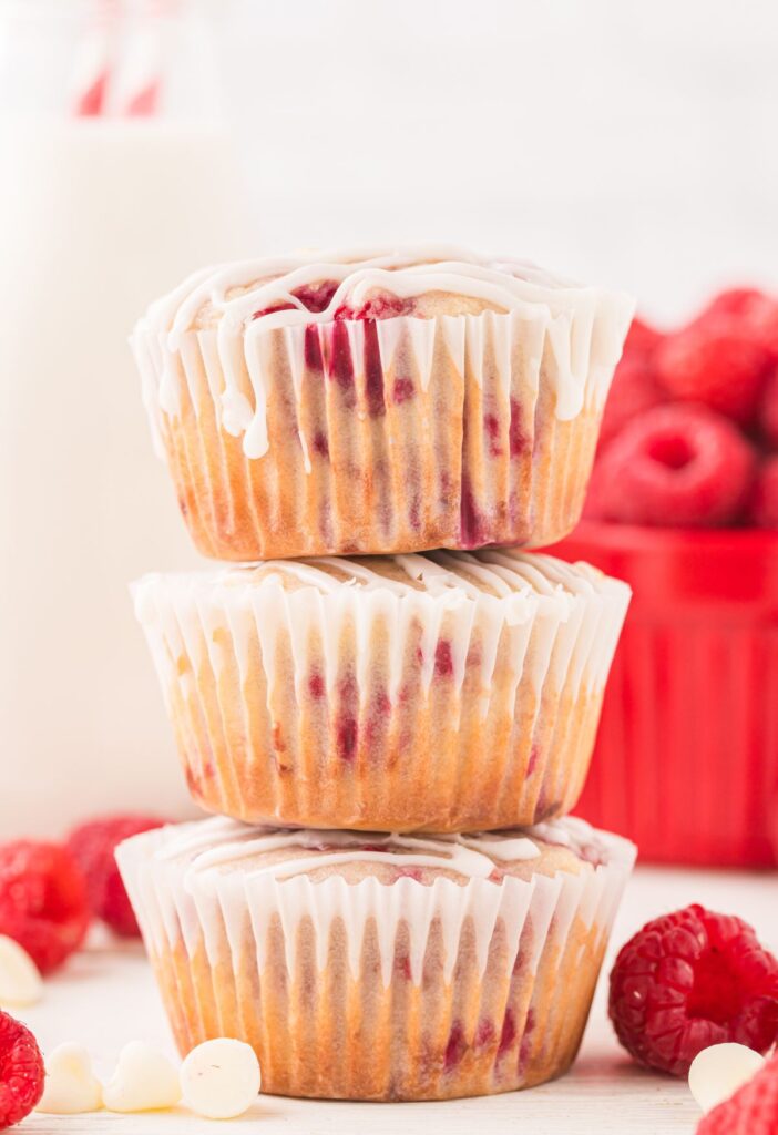 Stack of muffins in a wrapper